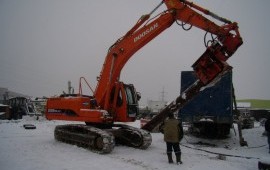 Вибропогружатель на базе экскаватора Hitachi ZX200