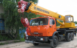 Аренда автокрана 25 тонн 21,7 метра