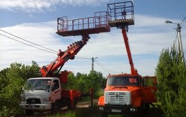 А/вышки 17-28м с обычными корзинами и балконом