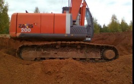 Услуги гусеничных экскаваторов Hitachi