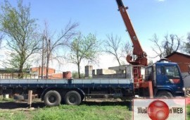 Кран манипулятор 7 тонн,борт 18 тонн