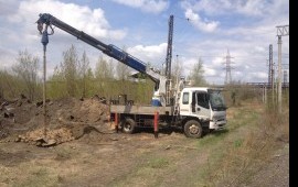 Ямобур с краном