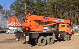 Аренда автокрана 25 тонн, 22 метра