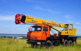 Аренда автокрана вездехода 25 тонн 28 м