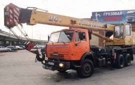 Аренда Автокрана 25 т, Бортового длинномера 20 т