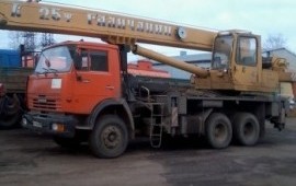 Автокран 25т/28м Аренда