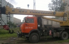 Услуги автокрана 25т стрела 28м
