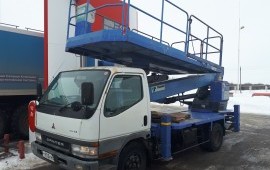 Аренда автовышки с большой вращающейся платформой