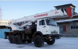Аренда автокрана 25 т вездеход стрела 33 метра