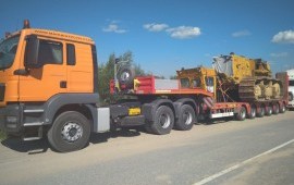 Аренда трала из\в Омск от 20 до 250 тонн.