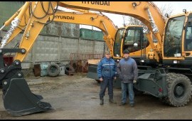 Экскаватор колесный в аренду