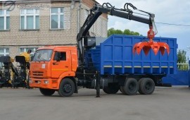 Аренда ломовоза с манипулятором мусоровоз