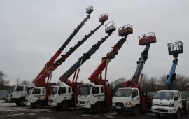 Аренда автовышки от 18 до 45 метров СПБ, Лен. обл.