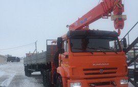 Сцепка Тягач( Манипулятор 7т)+ полуприцеп 12м