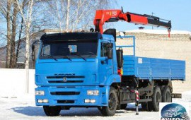 Аренда бортовой КАМАЗ 65117-N3 с КМУ