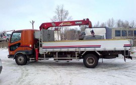 Услуги по аренду крана манипулятора хино