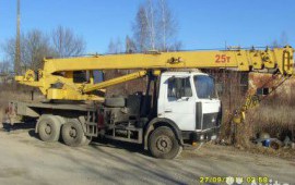 Аренда автокрана 25 тонн 28 метров