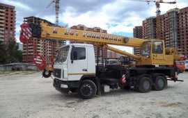 Аренда, услуги автокрана гр/п 25т стрела 28 метров