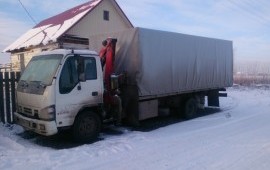 Кран манипулятор борт 5 тонн, кран 2.5