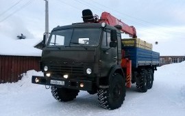 Аренда Камаз вездеход с кранманипулятором