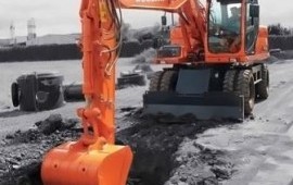 Аренда колесный экскаватор Doosan DX160W.