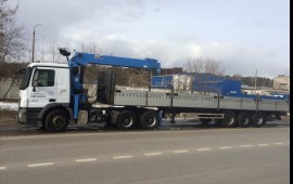 Аренда манипулятора, шаланды, полуприцепа с манипулятором
