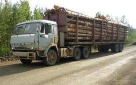 Лесовоз полуприцеп с кониками длина 14 м, объем 35 м3