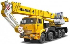 Аренда автокрана ИВАНОВЕЦ г/п 25т. вездеход