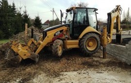 Аренда экскаватора погрузчика cat 422E