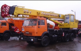 Автокран 25Тн 28м+9м