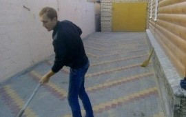 Укладка тратуарной плитки