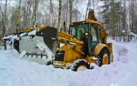 Уборка и вывоз снега Услуги экскаватора-погрузчик