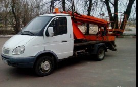 Аренда автовышки Газель. Подъемные работы.