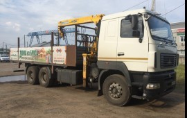 МАЗ 6312В5 манипулятор 3тоны, борт 20тон, коники