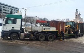 Низкорамный трал,перевозка спецтехники