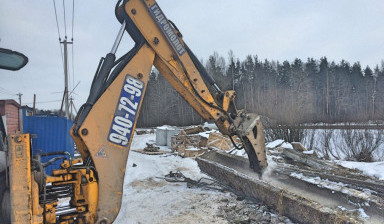 Аренда ГИДРОМОЛОТА на экскаваторе погрузчике JCB 3CX