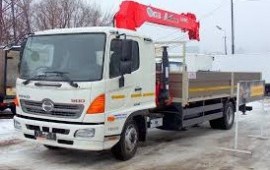 Услуги кран-борт HINO 500, стрела 4 тонны