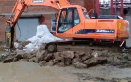 Аренда гусеничного экскаватора + гидромолот