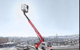 Аренда телескопической вышки 18м.