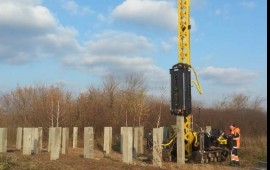 Сваебойная установка забивные ж/б жб сваи. жби