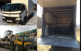 Фургон 3т с гидробортом и кранбалка 8т по Сахалину