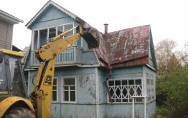 Демонтаж, снос дачных домов