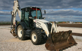 Экскаватор-погрузчик Terex, Гидромолот