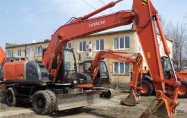 Услуги колёсного экскаватора