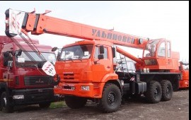Аренда автокрана Ульяновец на базе Камаза 25 тонн