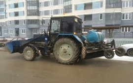 Аренда трактора МТЗ с щеткой