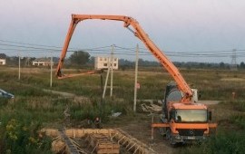 Подача бетона автобетононасосом