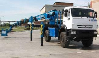 Аренда автовышки на базе шасси КамАЗ-4326 в Шелопугино