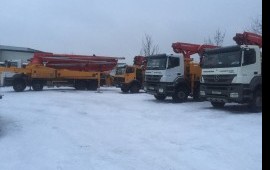Собственный парк бетононасосов от 22-62 метров