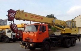 Услуги автокрана "Ивановец" 25 т. стрела 21 метр
